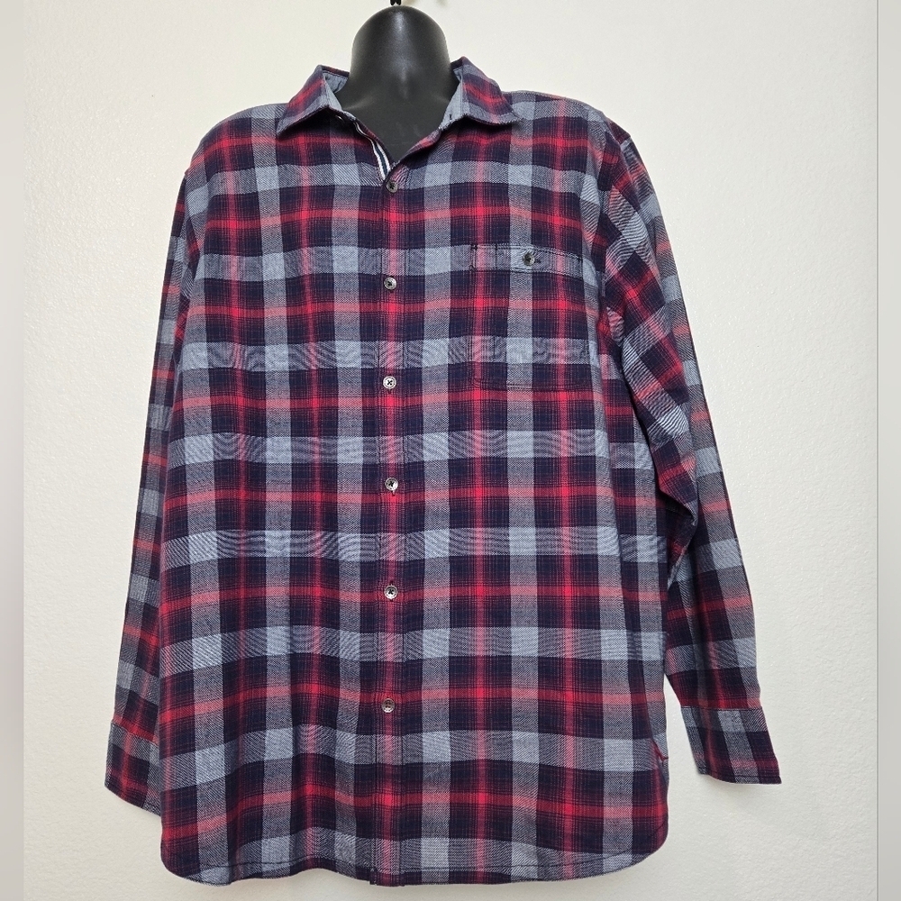 Tommy Bahama Men’s Canyon Beach Cozy Stretch Flannel Plaid size XXL - Picture 2 of 16